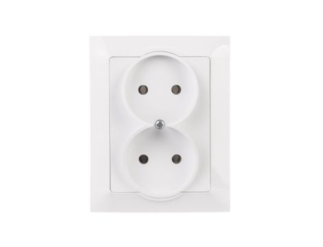 PREMIUM Gniazdo podwójne b/u białe GPt-5 Pr