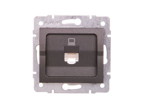LOGI Gniazdo komputerowe pojedyncze (RJ45Cat 5e Jack) Grafit 25285