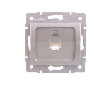 LOGI Gniazdo komputerowe pojedyncze (RJ45Cat 5e Jack) Srebrny 25226