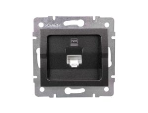 LOGI Gniazdo komputerowe pojedyncze (RJ45Cat 6 Jack) Grafit 25286