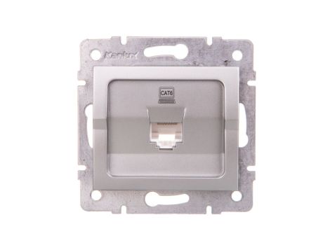 LOGI Gniazdo komputerowe pojedyncze (RJ45Cat 6 Jack) Srebrny 25227