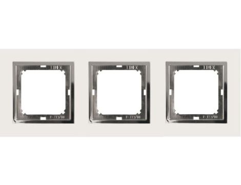 MAGIC Ramka potrójna biały/chrom Ra-3 M