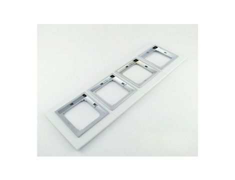MAGIC Ramka poczwórna biały/chrom Ra-4 M