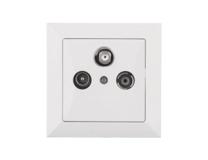 OPAL Gniazdo antenowe RTV/SAT białe GAPS-Op