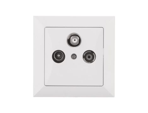 OPAL Gniazdo antenowe RTV/SAT białe GAPS-Op