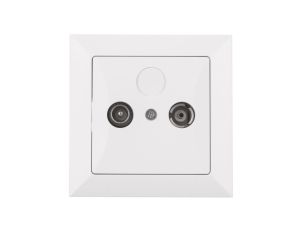 OPAL Gniazdo antenowe RTV końcowe 6db białe GAP-Op/K