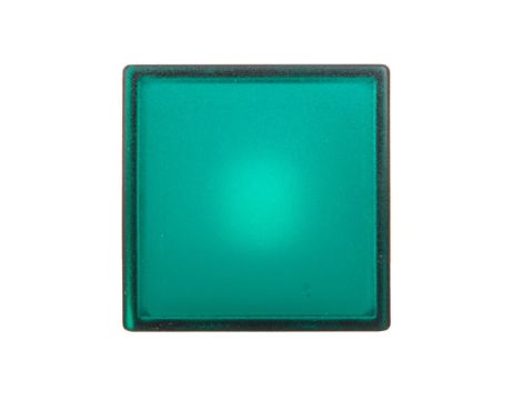 Główka lampki sygnalizacyjnej 30x30mm kwadratowa 22mm zielona ZB5CV033