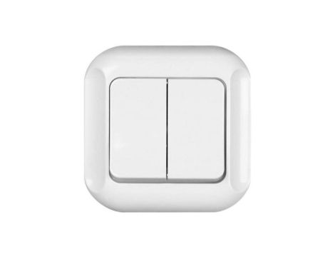 TOPAZ-BIS Łącznik podwójny z podświetleniem biały WP-3Tb/S