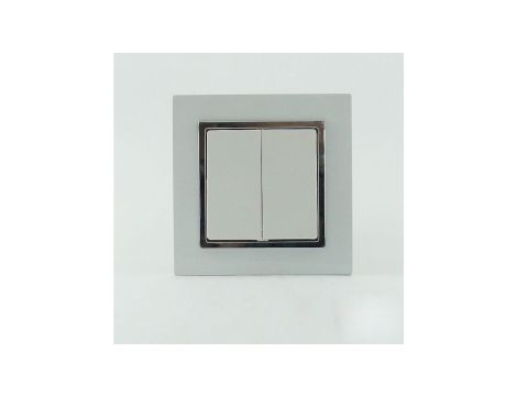 MAGIC Łącznik podwójny biały/chrom WP-3 M