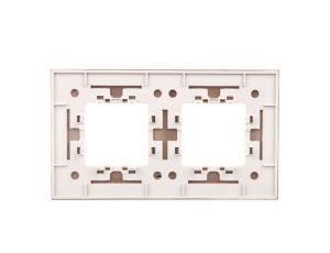 DANTE Ramka podwójna aluminium lakierowane SATYNA 4550282