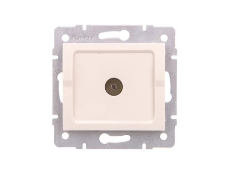 LOGI Gniazdo antenowe typu F końcowe Kremowy 25157