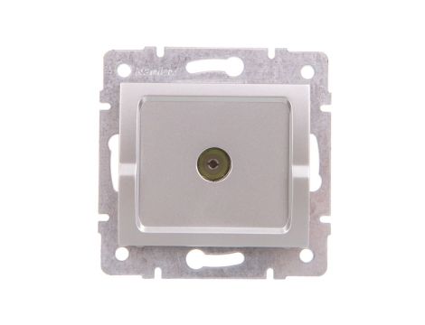 LOGI Gniazdo antenowe typu F końcowe Srebrny 25216