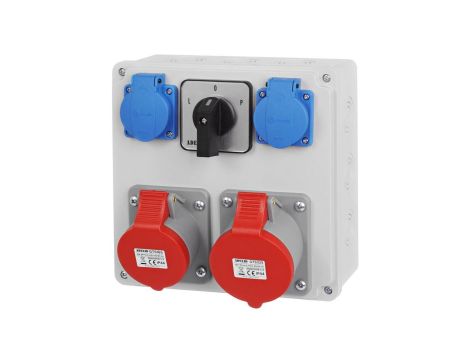 Rozdzielnica budowlana L-0-P 32A/5P 16A/5P 2x230V RSBO.LP112