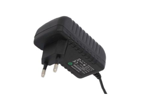 Adapter horyzontalny czarny gniazdo AC:CEE7/16. wtyk DC:2.1/5.5(+) POSB09100A 9V/1A/9W