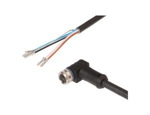 VK505371 Kabel połączeniowy, 5 m, gniazdo M8 4-stykowe kątowe, wolny koniec kabla, PUR (poliuretan), 60 V