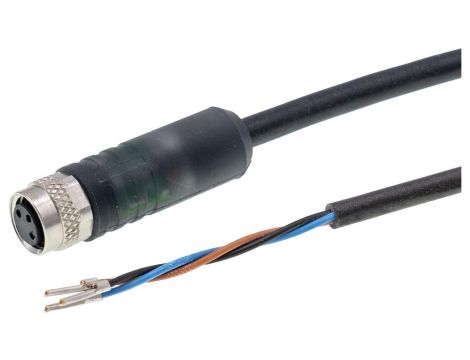 VK500275 Kabel połączeniowy, 5 m, gniazdo M8 3-stykowe proste, wolny koniec kabla, PUR (poliuretan)