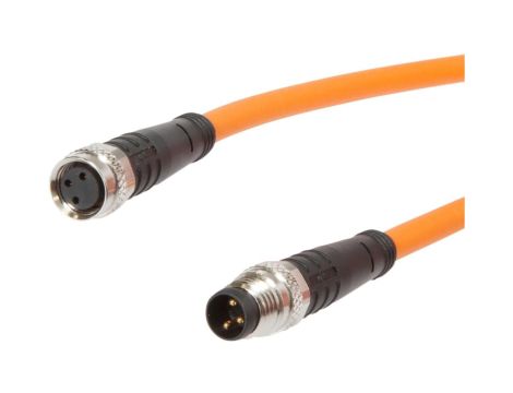 VK50RF74 Kabel połączeniowy, 5 m, gniazdo M8 3-stykowe proste, wtyk M8 3-stykowy prosty, PUR (poliuretan)