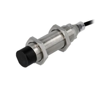 E2BM18LN16WPB12M Czujnik indukcyjny o zasięgu 016mm, konfiguracji wyjścia PNP / NO, napięciu zasilania 1030VDC, obudowie M18