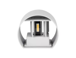 Lampa elewacyjna, kinkiet walec LED 6W 660lm 3000K IP65 biała barwa ciepła WW szara V-TAC VT-756-G