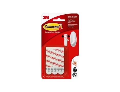 Paski wymienne mocujące do haczyków średnie 9szt, udźwig 1,3kg 3M COMMAND
