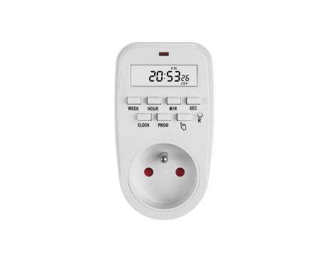 Włącznik czasowy - timer cyfrowy GreenBlue, max. obciążenie 16A, IP20, GB362 E