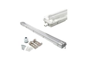 Oprawa sufitowa hermetyczna 120cm lampa 230V z tubami LED 2x36W (nano PC) 3600lm IP65 barwa zimna CW