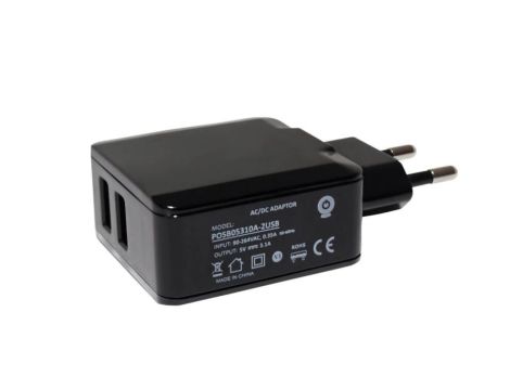Zasilacz adapter 16.5W 5V 3.1A USB x2 POSB05310A-2USB