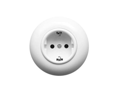 Gniazdo pojedyncze podtynkowe z ramką schuko 2P+Z 16A biała połysk LOFTICA