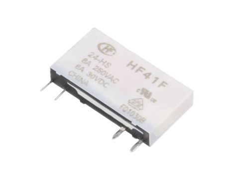 Przekaźnik elektromagnetyczny SPST-NO Ucewki: 24VDC 6A PCB HF41F/24-HS