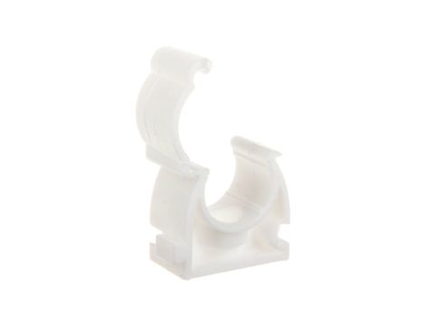 Uchwyt zamykany bezhalogenowy do rur gładkich UZHF 25 biały 68643 /100szt./