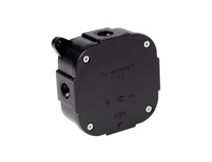 Puszka instalacyjna natynkowa z wkrętami 88x88x40mm hermetyczna IP44 czarna ViPlast