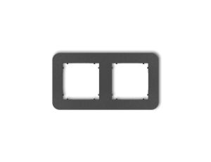 MINI Ramka uniwersalna podwójna zaokrąglona z tworzywa grafitowy 11MRTZ-2