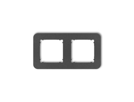 MINI Ramka uniwersalna podwójna zaokrąglona z tworzywa grafitowy 11MRTZ-2