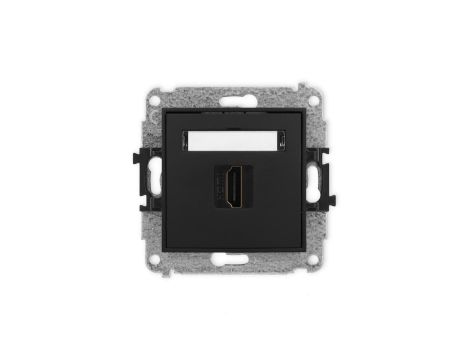ICON Mechanizm gniazda pojedynczego HDMI 2.1, 8K czarny mat 12IHDMI-5