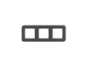 MINI Ramka uniwersalna potrójna zaokrąglona z tworzywa grafitowy 11MRTZ-3