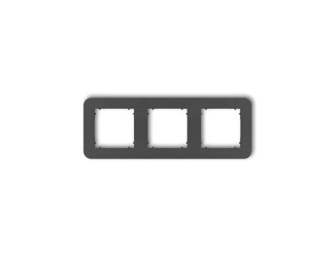 MINI Ramka uniwersalna potrójna zaokrąglona z tworzywa grafitowy 11MRTZ-3
