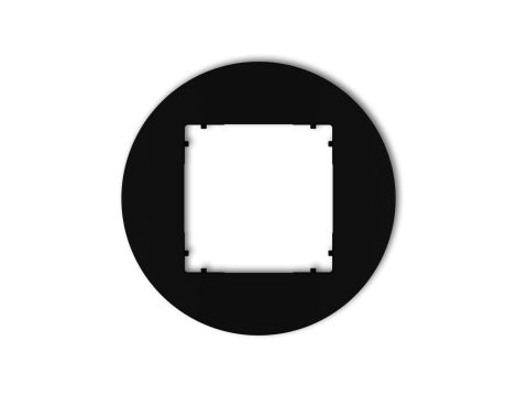 MINI Ramka uniwersalna pojedyncza okrągła z tworzywa czarny mat 12MRTO-1