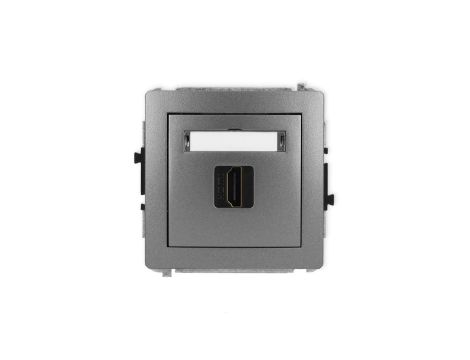 DECO Mechanizm gniazda pojedynczego HDMI 2.1, 8K grafitowy 11DHDMI-5