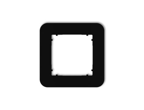 MINI Ramka uniwersalna pojedyncza zaokrąglona z tworzywa czarny mat 12MRTZ-1