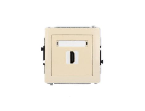 DECO Mechanizm gniazda pojedynczego HDMI 2.1, 8K beżowy 1DHDMI-5