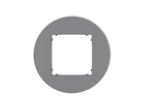 MINI Ramka uniwersalna pojedyncza okrągła z tworzywa szary mat 27MRTO-1