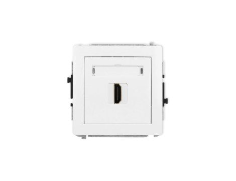 DECO Mechanizm gniazda pojedynczego HDMI 2.1, 8K biały mat 25DHDMI-5
