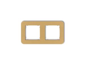 MINI Ramka uniwersalna podwójna zaokrąglona z tworzywa złoty 29MRTZ-2