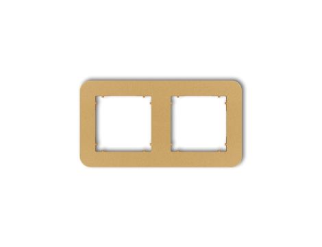 MINI Ramka uniwersalna podwójna zaokrąglona z tworzywa złoty 29MRTZ-2