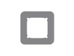 MINI Ramka uniwersalna pojedyncza zaokrąglona z tworzywa szary mat 27MRTZ-1