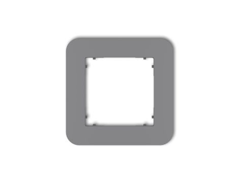 MINI Ramka uniwersalna pojedyncza zaokrąglona z tworzywa szary mat 27MRTZ-1