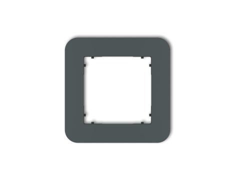 MINI Ramka uniwersalna pojedyncza zaokrąglona z tworzywa grafitowy mat 28MRTZ-1