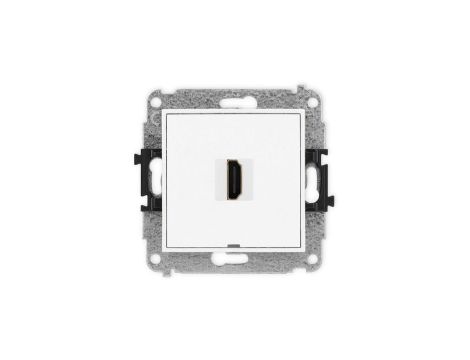 ICON Mechanizm gniazda pojedynczego HDMI 2.1, 8K, bez pola opisowego biały mat 25IHDMIBO-5