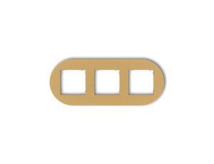 MINI Ramka uniwersalna potrójna okrągła z tworzywa złoty 29MRTO-3