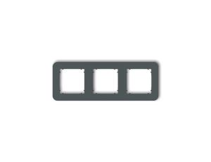 MINI Ramka uniwersalna potrójna zaokrąglona z tworzywa grafitowy mat 28MRTZ-3